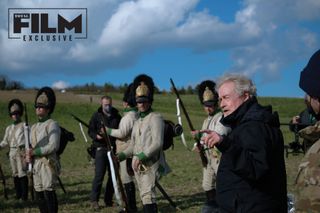 Ridley Scott on the set of Napoleon: The Director's Cut